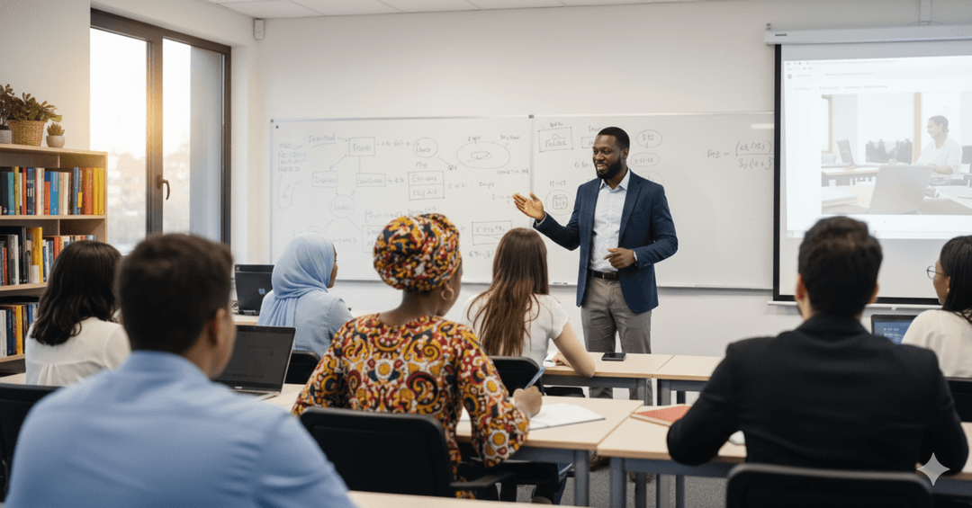 Formateur africain créant du contenu digital